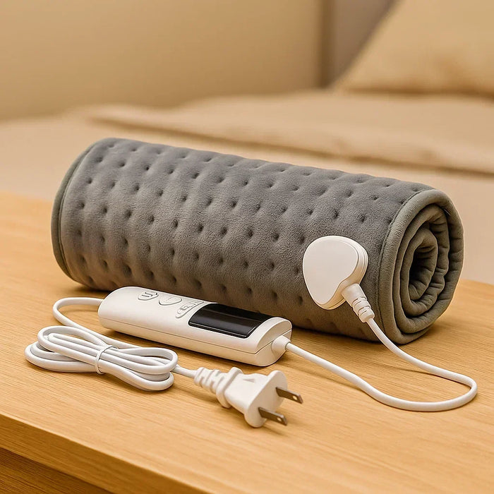 Heat Hollow™ Knitted Flannel Heated Throw with Safety Timer
