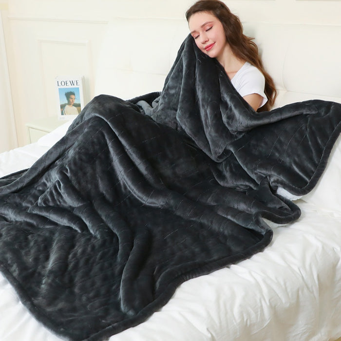 Heat Hollow Electric Heated Throw Blanket with 9 Heat Levels and Timer