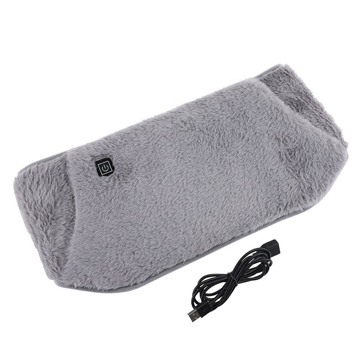 Heat Hollow Plush USB Heated Waist Belt with Hand Pockets