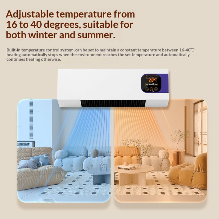 Slim graphene wall heater with touch display