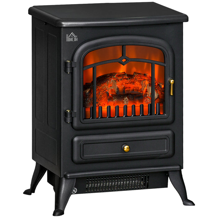 Heat Hollow Vintage Style Electric Stove 1850W with Glowing Log Effect
