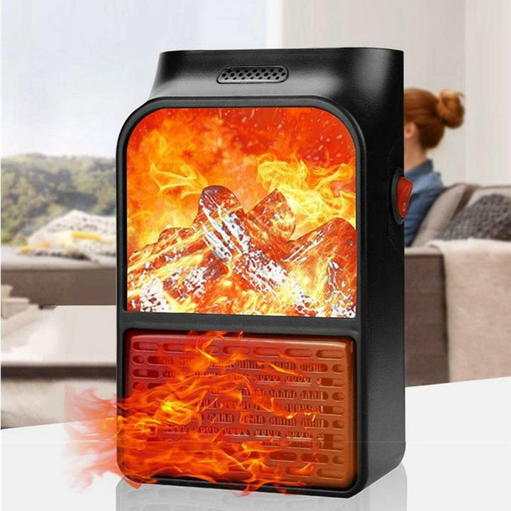 Portable Flame Effect Heater with Remote &amp; Timer – Heat Hollow