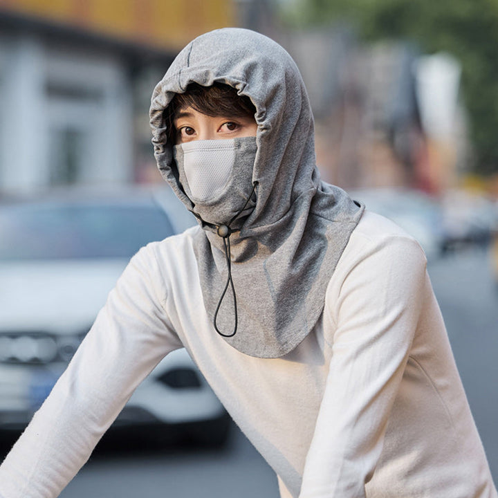 Hooded Face Mask with Neck Warmer for Cycling and Skiing