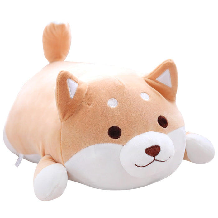 Heat Hollow Chubby Shiba Inu dog plush that doubles as a pillow