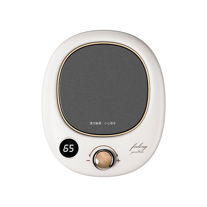 Dark green mug warmer with digital dial