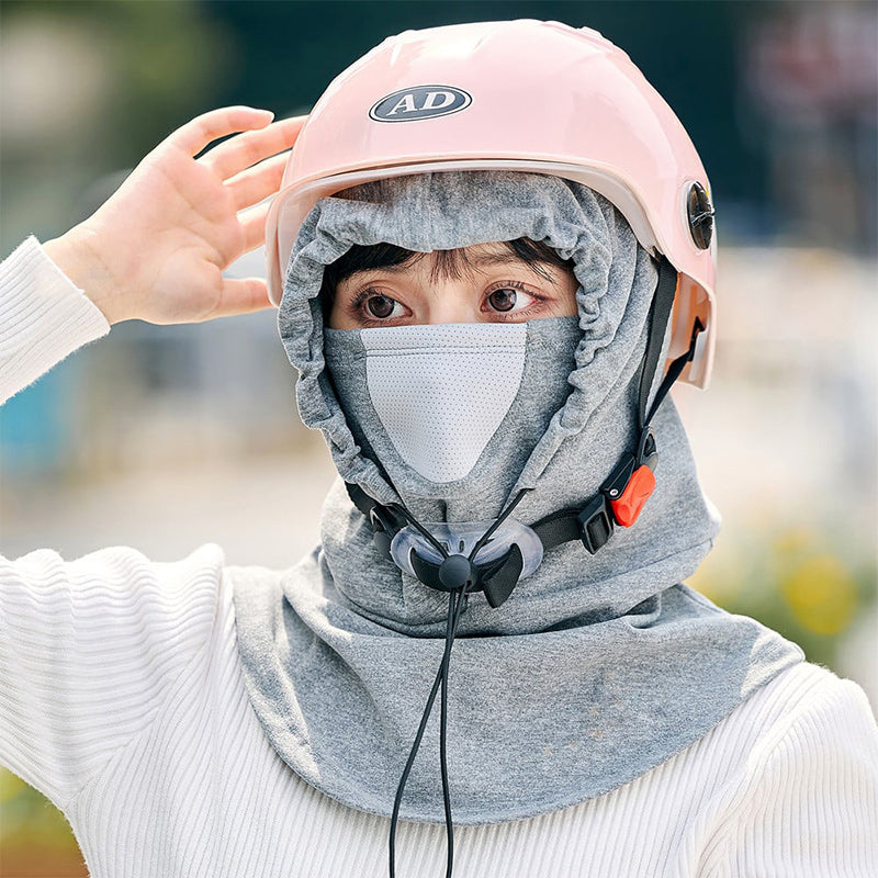 Hooded Face Mask with Neck Warmer for Cycling and Skiing