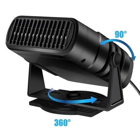 12V Car Heater | 360° Rotatable with Heating and Cooling Function | Plug-and-Play Demisting for Car, SUV, Motorhome