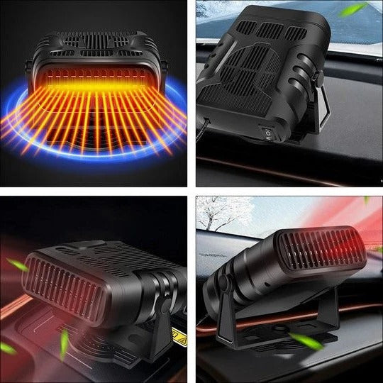 12V Car Heater | 360° Rotatable with Heating and Cooling Function | Plug-and-Play Demisting for Car, SUV, Motorhome