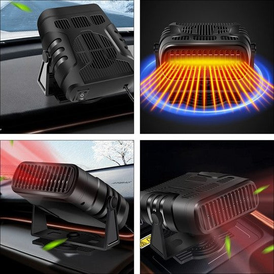 12V Car Heater | Heating and Cooling Function, 120W | 360° Rotatable for Cigarette Lighter, Cleans Air Quickly