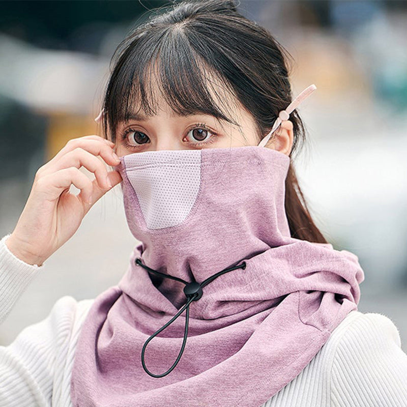 Hooded Face Mask with Neck Warmer for Cycling and Skiing