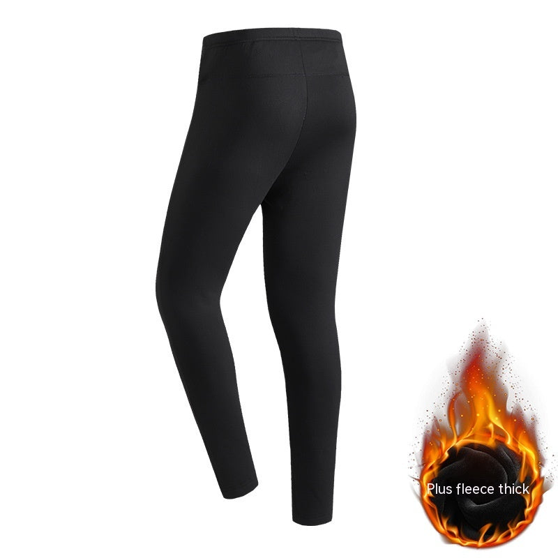Black heated thermal top and long johns set