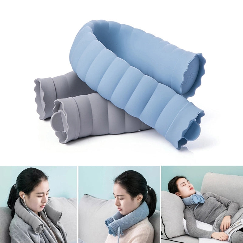 U-Shaped Neck Hot Water Bottle with Knitted Cover