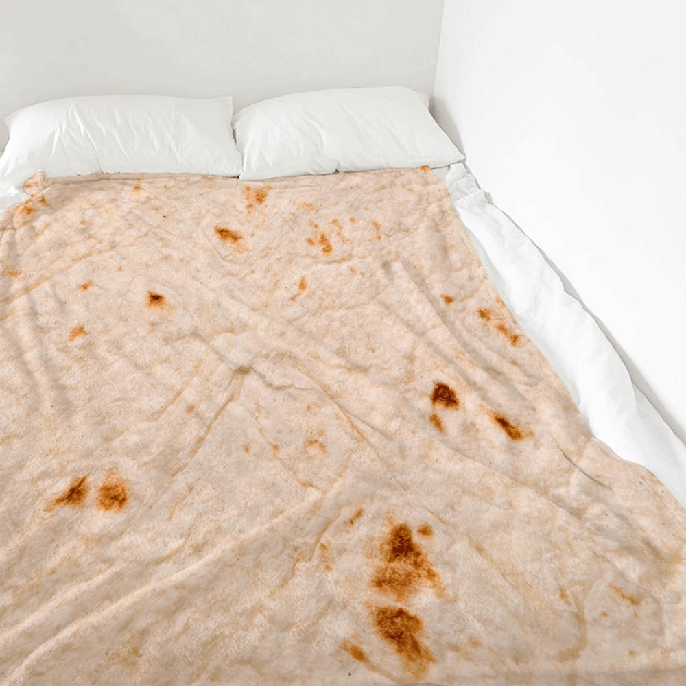 Round tortilla print blanket