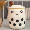 Smiling bubble tea cup plush toy