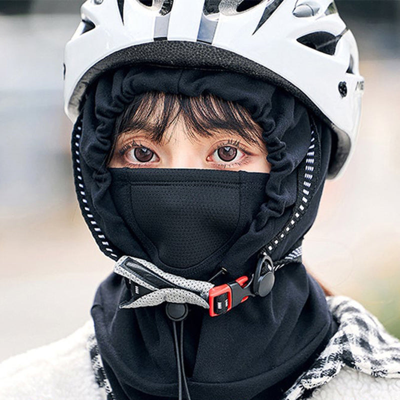 Hooded Face Mask with Neck Warmer for Cycling and Skiing