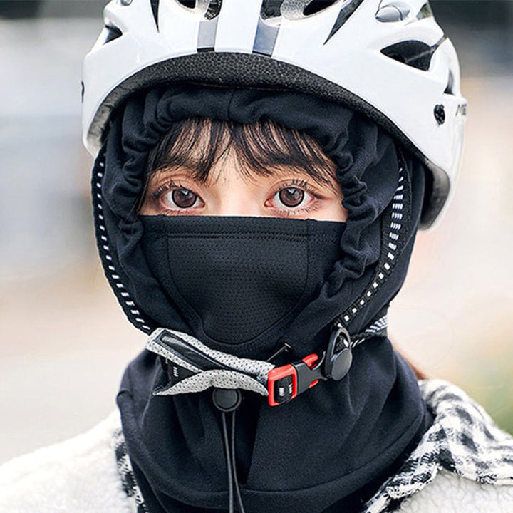 Hooded Face Mask with Neck Warmer for Cycling and Skiing