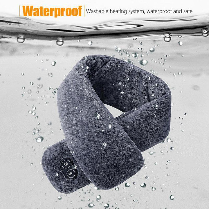 Heated Velvet Scarf with Vibration Massage and 3000 mAh Battery
