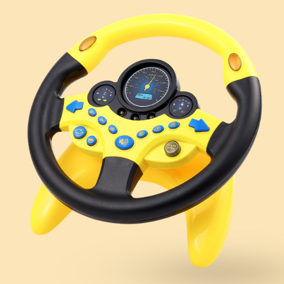 Toddler steering wheel toy with lights