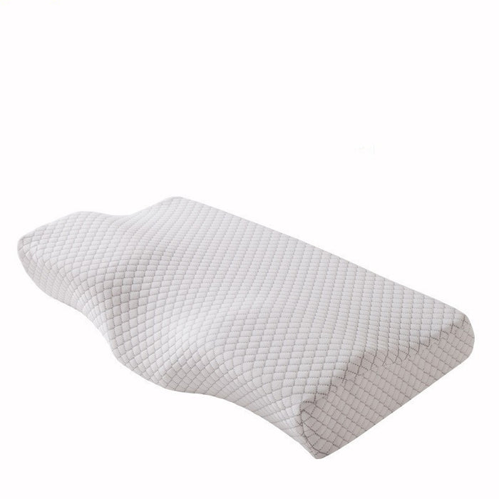 Heat Hollow Contour memory foam pillow with two height edges