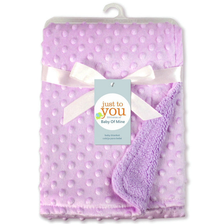 Dotted minky fleece baby blanket