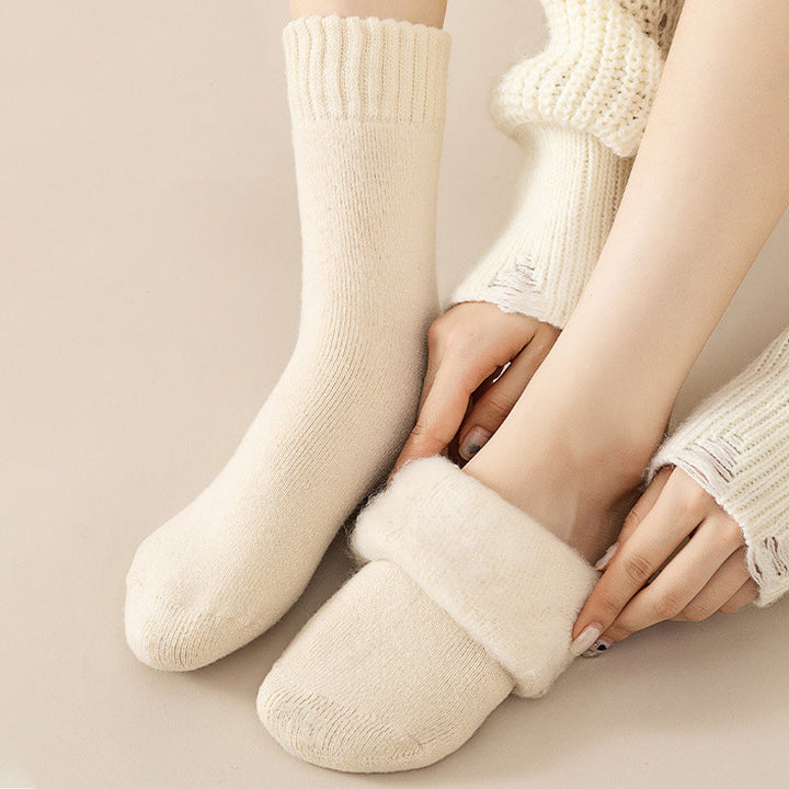 Fleece-Lined Thermal Socks, 3-Pair Set with Moisture Wicking
