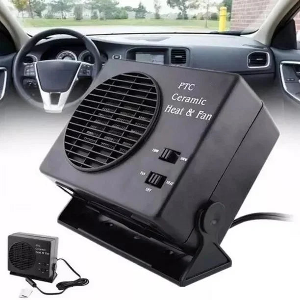 Heat Hollow™ Ceramic Car Fan Heater 150W/300W with Thermostat