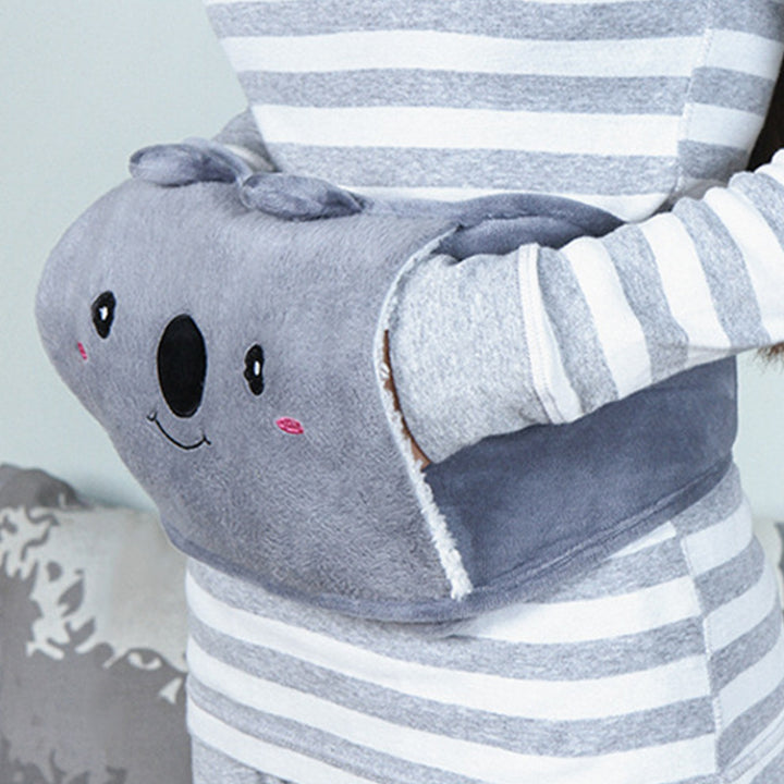 Plush Waist Belly Warmer Belt With Hot Water Bottle Included