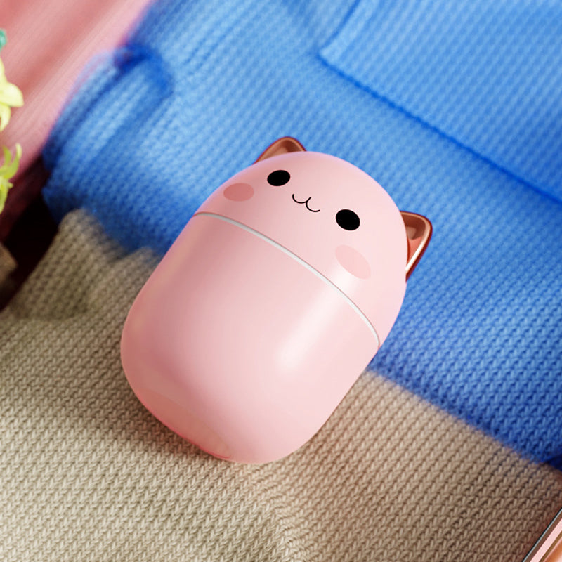 Cute Cat Air Humidifier, Ultra-Silent USB for Bedroom &amp; Office