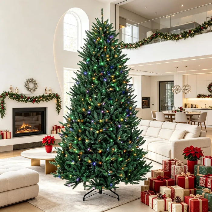 Heat Hollow Giant 9ft Pre-Lit Christmas Tree with Dual-Colour LEDs