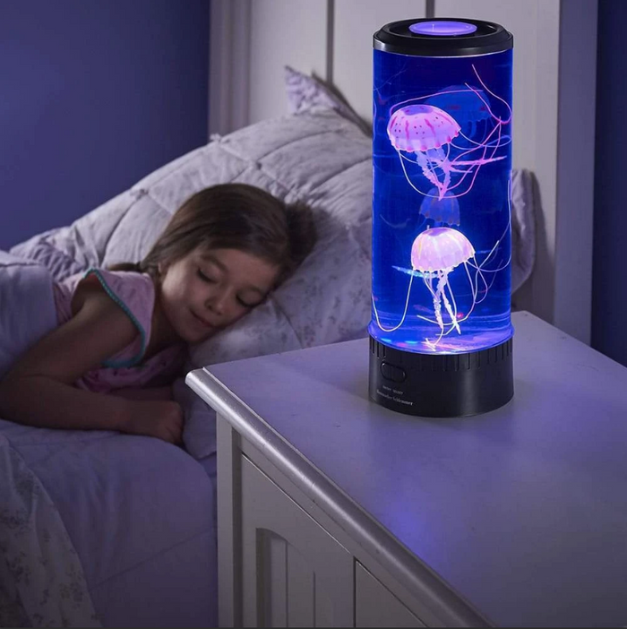 Heat Hollow Jellyfish night lamp with floating jellyfish