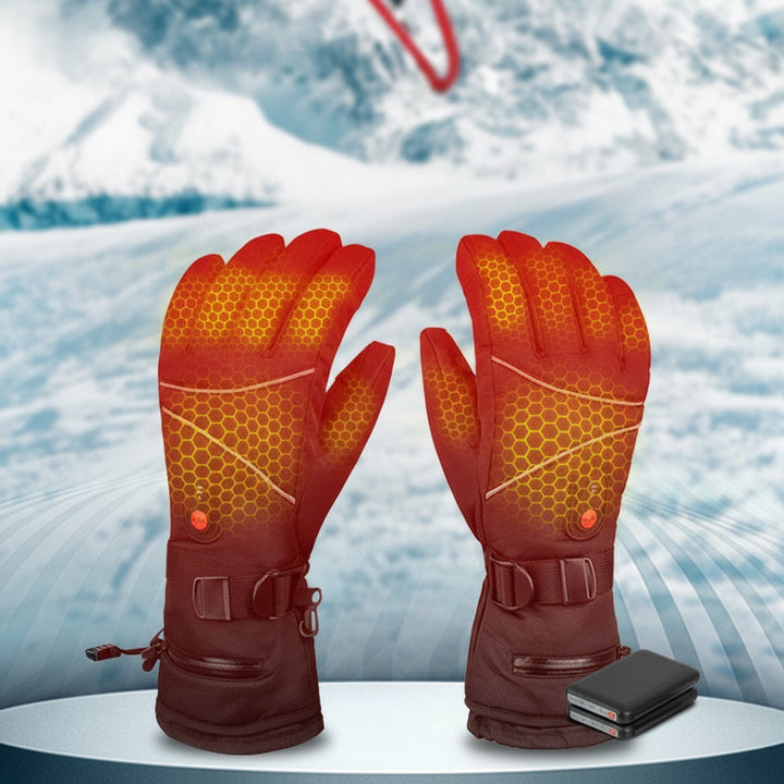 Waterproof Heated Ski Gloves with 2500mAh Rechargeable Battery