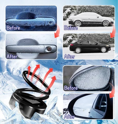 Portable Car Heater | Solar Rechargeable De-Icer | Fast Defrost Device for Cars &amp; Homes