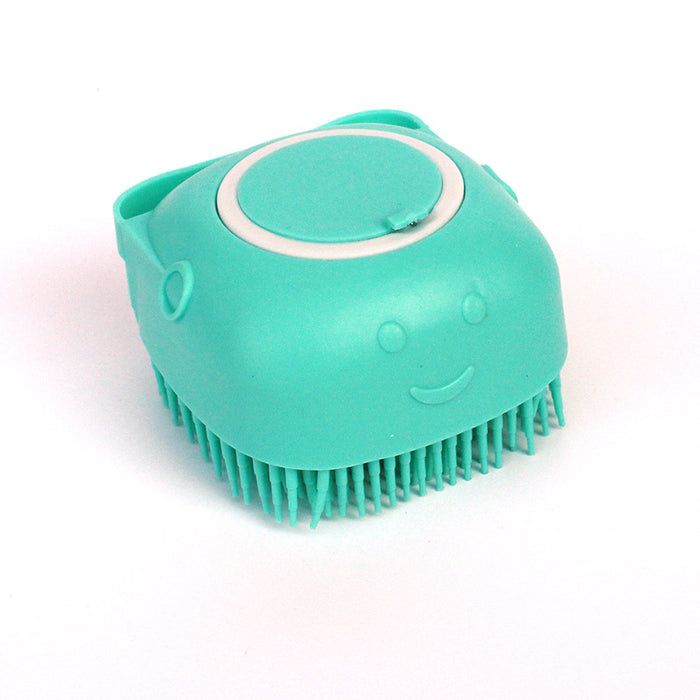 Heat Hollow Silicone pet bath brush with built-in shampoo