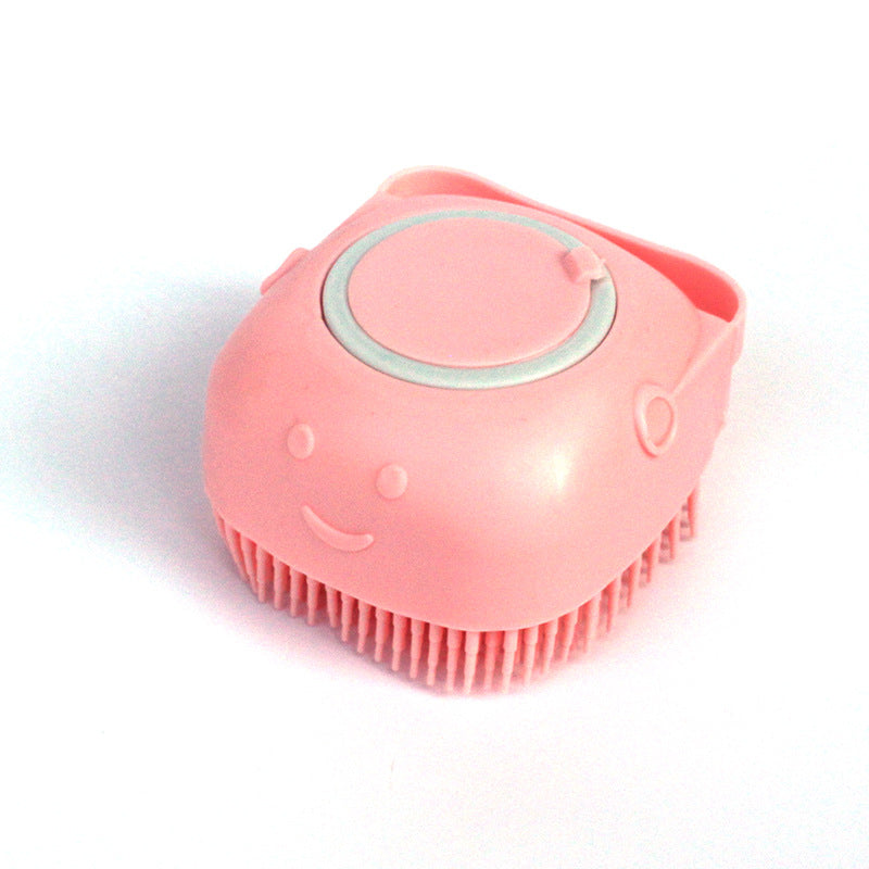 Silicone pet bath brush with shampoo