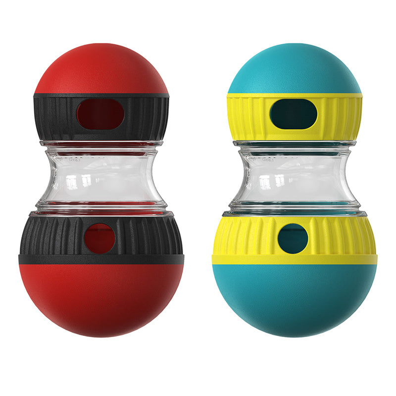 Blue treat dispensing dog tumbler toy