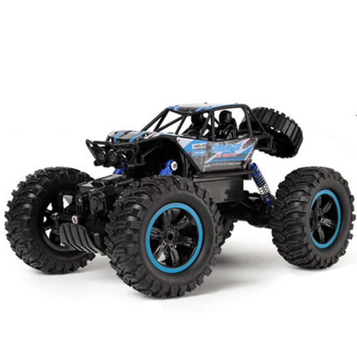 Off-road remote control truck on grass