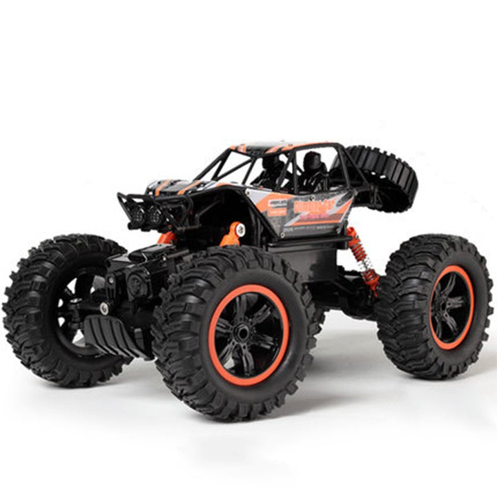 Off-road remote control truck on grass