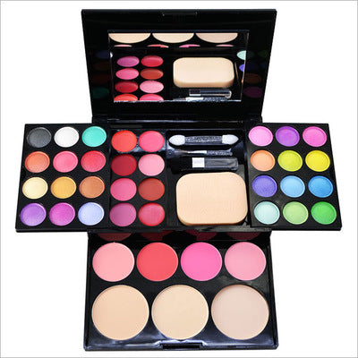 Heat Hollow All-in-One Makeup Palette Box with Mirror and Brushes