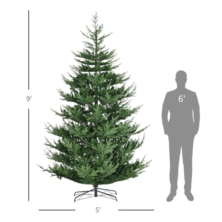 Tall Nordic pine artificial tree, unlit