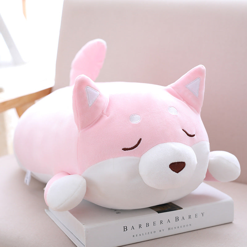 Chubby brown Shiba Inu plush toy