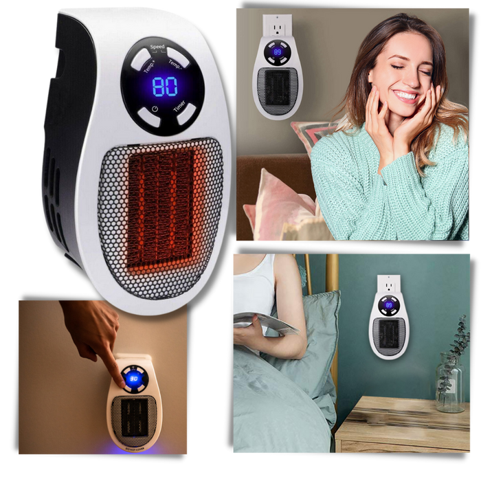 Heat Hollow™ Plug-In Mini Heater with Remote and 12-Hour Timer