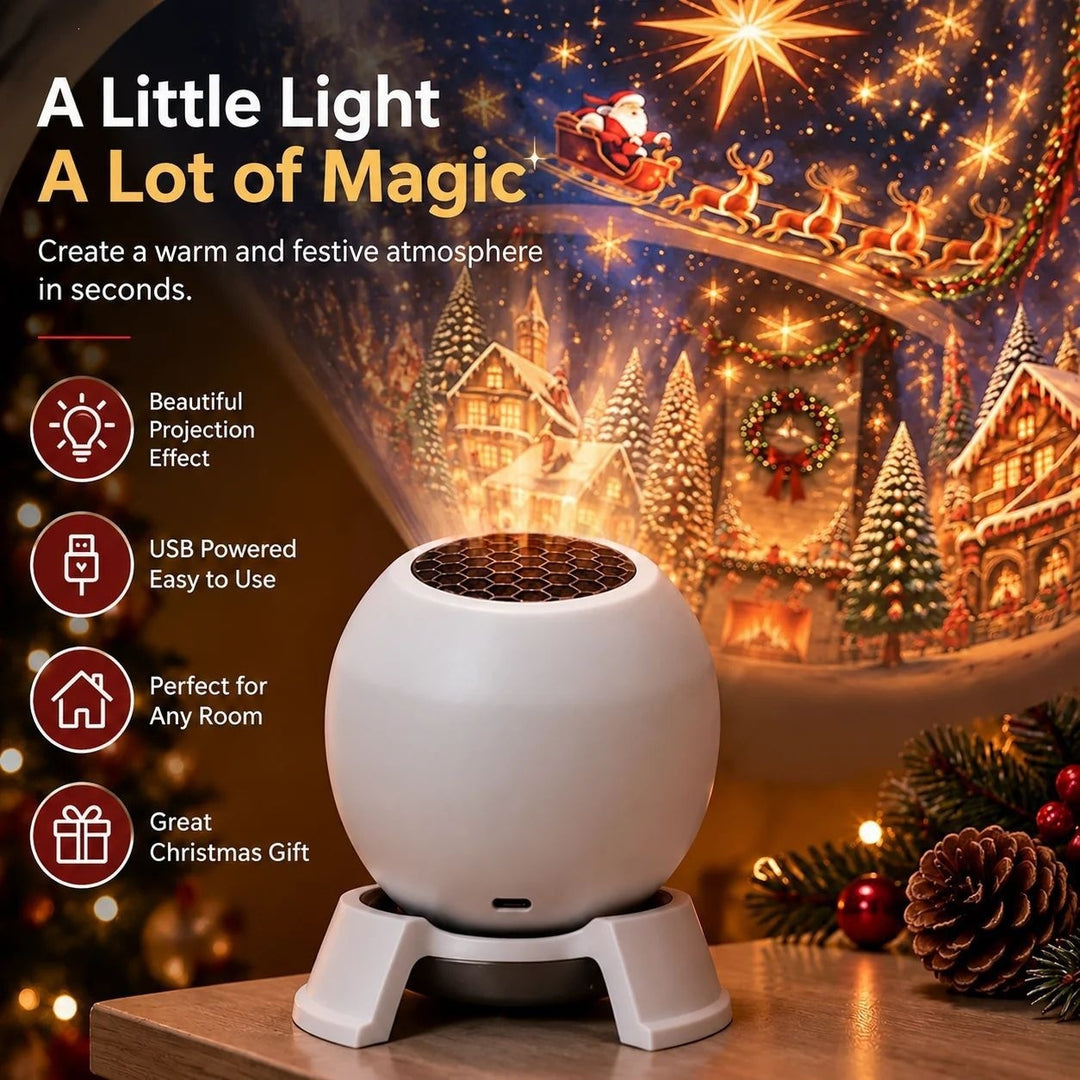 Christmas Projector Light – Magical Festive Patterns on Walls &amp; Ceiling