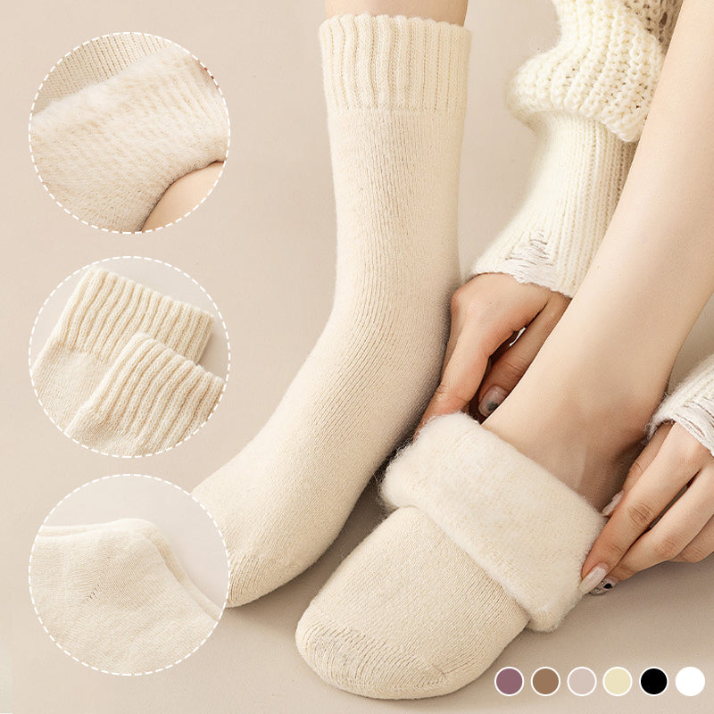 Fleece-Lined Thermal Socks, 3-Pair Set with Moisture Wicking