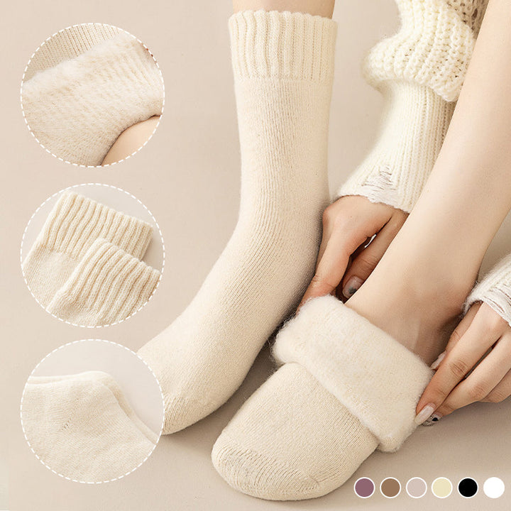 Fleece-Lined Thermal Socks, 3-Pair Set with Moisture Wicking