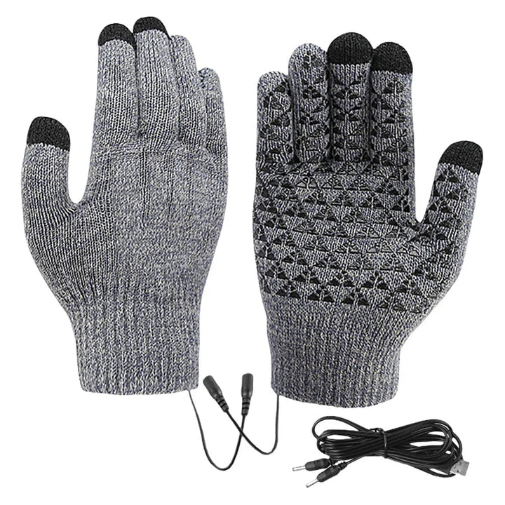 USB Heated Touchscreen Gloves With Anti-Slip Grip
