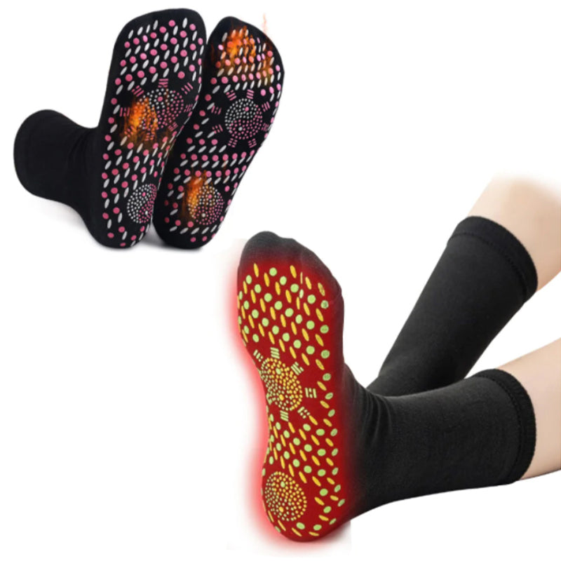 Self-Warming Tourmaline Acupressure Socks, 2 Pairs