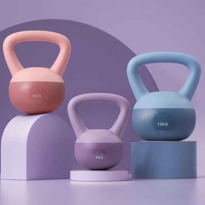 Soft-shell kettlebell in two-tone pink