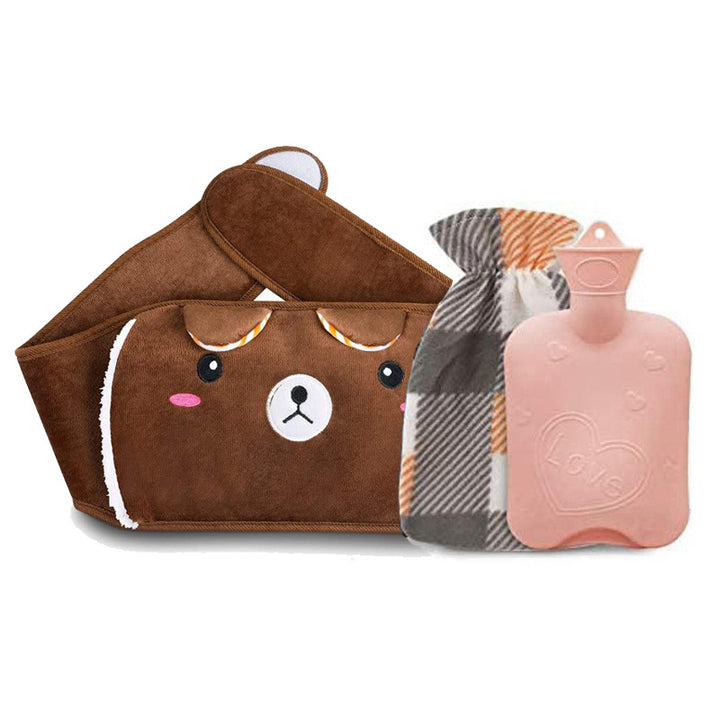 Large Animal Hot Water Bottle Belt With Washable Cloth Cover