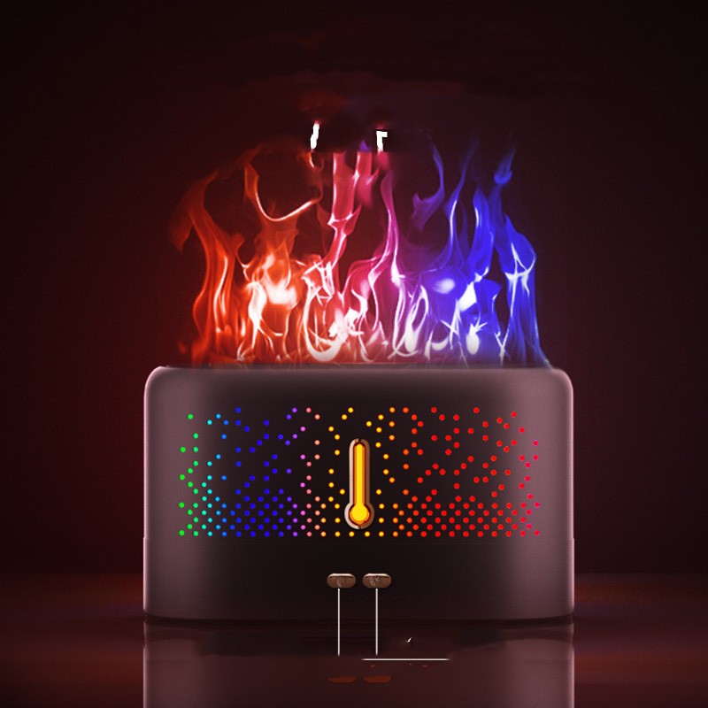 Ultrasonic Flame Aroma Diffuser, 200ml, Essential Oil Gift Set