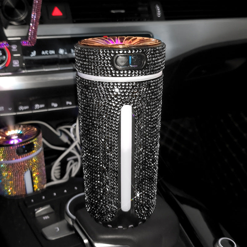 Rhinestone car diffuser in cup holder